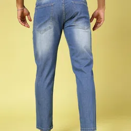 Rigo Men Tapered Fit Low Distress Heavy Fade Stretchable Jeans image 3