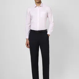 Van Heusen Men Spread Collar Solid Cotton Slim Fit Formal Shirt image 4