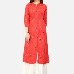 Biyu Floral Printed Mandarin Collar Kurta-picture-37