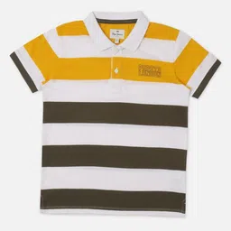 Pepe Jeans Boys Striped Polo Collar Pure Cotton T-shirt-picture-17