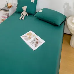 JC HOME Green 140 TC Super King Bedsheet Set- 2.45 m x 2.50 m image 3