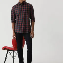 Greenfibre Men Slim Fit Buffalo Checks Opaque Checked Casual Shirt image 3