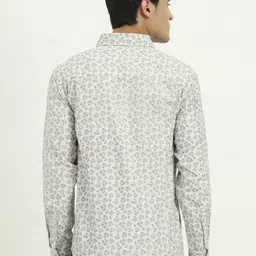 Greenfibre Floral Printed Cutaway Collar Cotton Shirt image 2