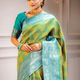 Snofi Creation Zari Art Silk Kanjeevaram Saree-picture-52