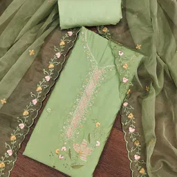 KALINI Embroidered Pure Cotton Unstitched Dress Material-picture-37