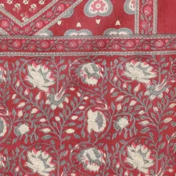 SZN Women Ethnic Motifs Printed Panelled Pure Cotton Kurta with Palazzos & With Dupatta image 5