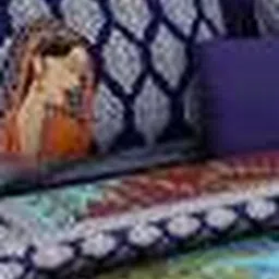 Naiwal Fashion Navy Blue & White 160 TC Cotton Double Queen Bedsheet Set 2.74 m X 2.74 m-picture-10