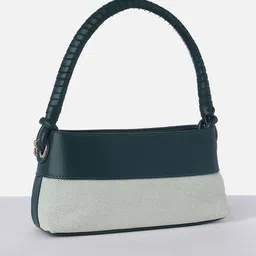 Allen Solly Woman Colourblocked Structured Sling Bag With Fringed image 2