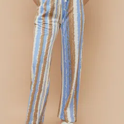 Ginger by Lifestyle Women Striped Mid-Rise Trousers-image-79