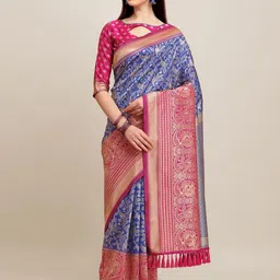 DIVASTRI Woven Design Zari Art Silk Banarasi Saree-picture-16