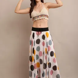 RC NEOEN Women Printed Flared Maxi Skirt image 5