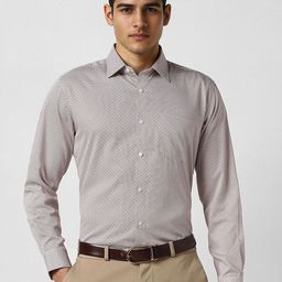 Van Heusen Men Regular Fit Spread Collar Geometric Printed Cotton Formal Shirt-picture-15