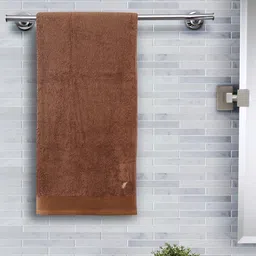 MASPAR Unisex Brown Solid 550 GSM Large Bath Towel-image-61