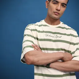 The Roadster Life Co. Men Striped Relaxed Fit T-shirt-picture-25