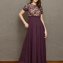 DressBerry Embroidered Fit & Flare Maxi Dress-image-38