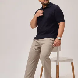 UNSTD Men Plus Size Urban Slim Cotton Chinos Trousers image 5