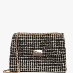 dune london Women Dellao Checked Flap-Over Sling Bag-picture-33