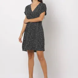 GAP Black Abstract Print Dress image 3