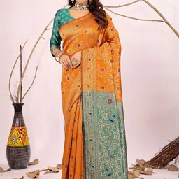 Moda Rapido Mustard Woven Design Silk Cotton Kanjeevaram Sarees-image-52