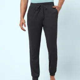 Ajile by Pantaloons Anthra Melange Cotton Slim Fit Joggers-image-32