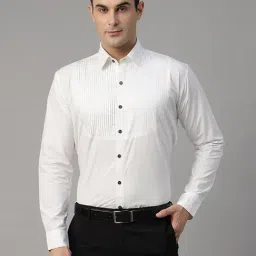 Hancock White Cotton Slim Fit Shirt-picture-29