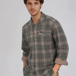 Wrangler Brown Regular Fit Checks Shirt image 3