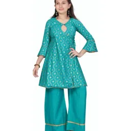 Aarika Kids Green Cotton Printed Kurti & Palazzos-picture-27