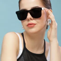 Resist Eyewear Black Wayfarer Polarized Unisex Sunglasses image 1