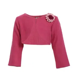 A Little Fable Kids Pink Applique Shrug-picture-16