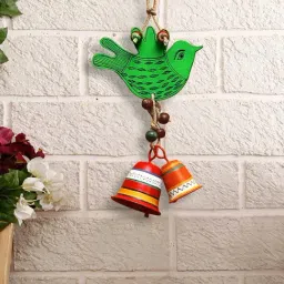 ExclusiveLane 'The Singing Bird' Hand-Painted Decorative Hanging Wind Chime In Wood & Metal-image-51