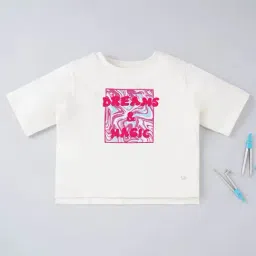 Ed-a-Mamma Kids White Printed T-Shirt-picture-24
