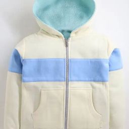 Cherry Crumble By Nitt Hyman Kids Cream & Sky Blue Color Block Full Sleeves Reversible Sweatshirt-picture-8