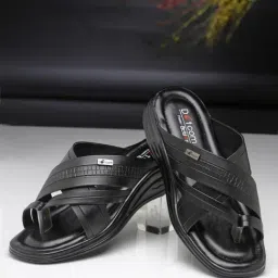 Action Men's Black Toe Ring Sandals-picture-24