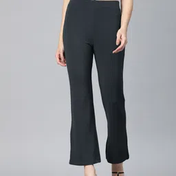 Popnetic Women Slim Fit High-Rise Bootcut Trousers-picture-38