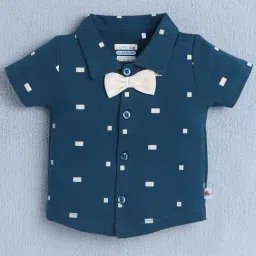 Bumzee Beige Cotton GraphicShirt Set for Boys image 2