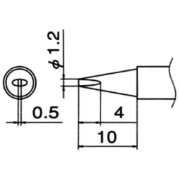 Hakko Soldering Tip T12 Lead Free Solder D Type, T12-D12Z image 2