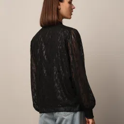 Only Black Textured Top image 3