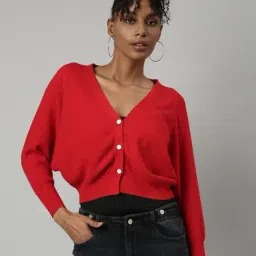 showoffff SHOWOFF Red Regular Fit Cardigan-picture-22
