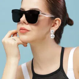 Resist Eyewear Black Wayfarer Polarized Unisex Sunglasses image 1