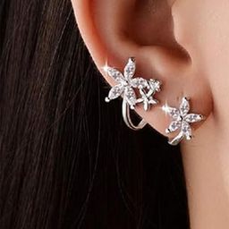 EL REGALO Artificial Stones Studded Floral Shaped Studs-picture-29