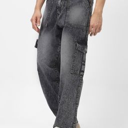 Urbano Fashion Men Loose Relaxed Fit Heavy Fade Jeans-picture-31