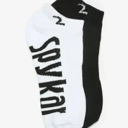 Spykar Black White Logo Socks image 2