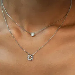 Shaya 92.5 Sterling Silver Life Comes Full Circle Necklace for Women-image-70