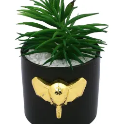 Tayhaa Multicolor Plastic Floral Succulent Artificial Plant with Pot image 5