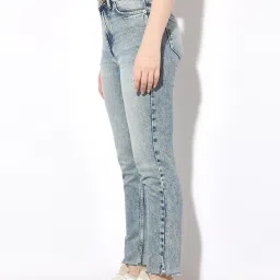 Only Light Blue Cotton Skinny Fit High Rise Jeans image 3