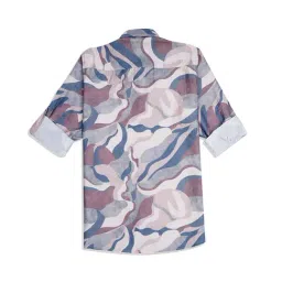 Cavio Boys Brown & Navy Printed Full Sleeves Shirt image 2