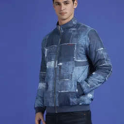 Pepe Jeans Blue Regular Fit Printed Jacket image 3