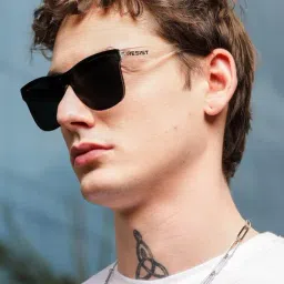 Resist Eyewear Black Wayfarer Polarized Unisex Sunglasses image 2