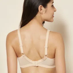 Enamor Beige Under Wired Padded Full Coverage Bra image 2