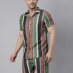 Bushirt Multicolor Regular Fit Printed Shirt With Shorts Set image 3